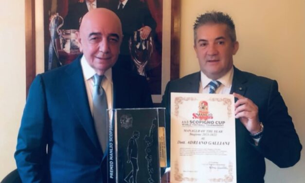 The Manlio Scopigno 2021/2022 MANAGER OF THE YEAR award was delivered to ADRIANO GALLIANI
