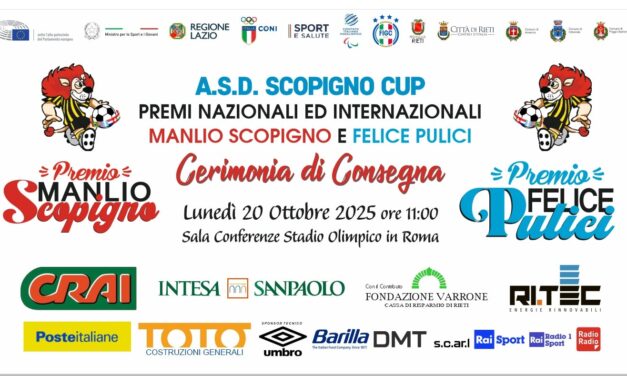 Comunicato Stampa CERIMONIA CONSEGNA dei PREMI NAZIONALI ed INTERNAZIONALI MANLIO SCOPIGNO e FELICE PULICI 2024/2025